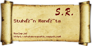 Stuhán Renáta névjegykártya